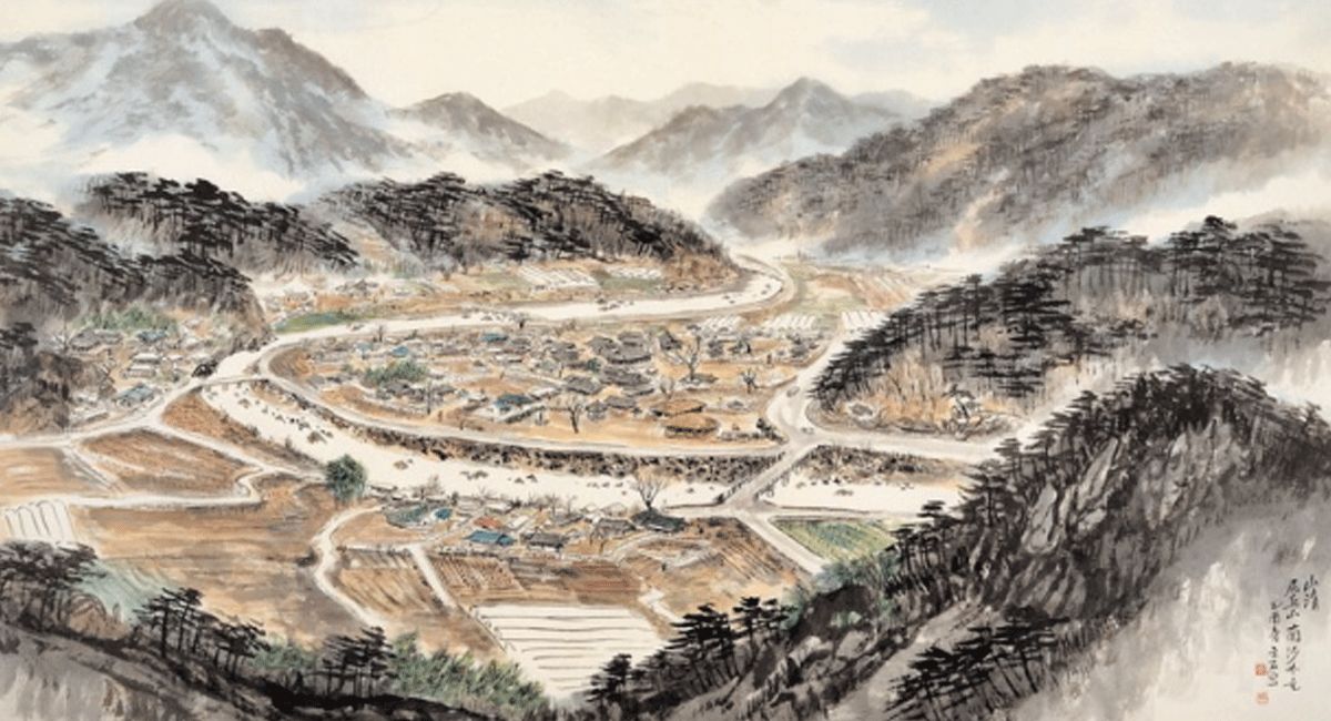 이호신 작품: 산청 니구산 남산마을